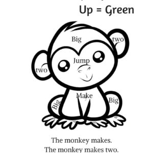 Dolch Sight Words Coloring Sheet (Big, two, jump, make, up)
